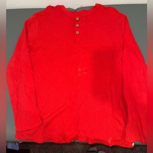 The Honest Company Red Organic Cotton Shirt